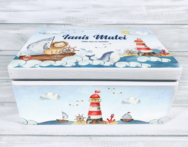Cutie Amintiri Personalizată - Leul Marinar