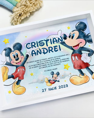 Set aniversar personalizat 1 anisor - Special Mickey Mouse - Tavita mot si accesorii