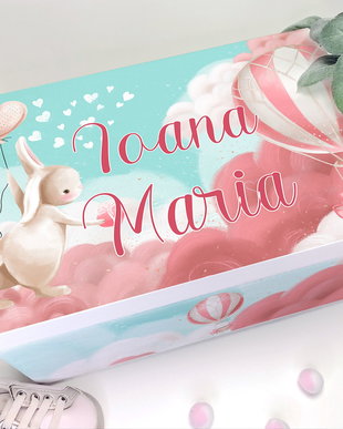 Cutie Amintiri Personalizată - Lovely Bunny