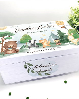 Cutie Amintiri Copii Personalizată - Forest Friends