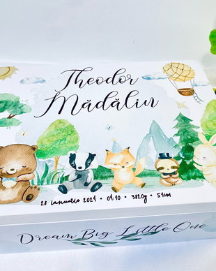 Cutie trusou botez - Forest Friends