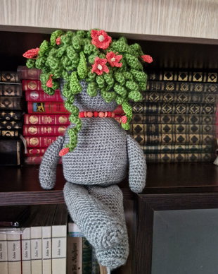 Decor ghiveci cu cactusi crosetati