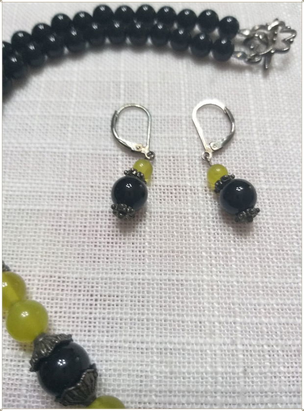 SET- ONIX NEGRU SI PERIDOT