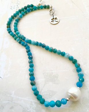 Colier CHOKER Apatit natural