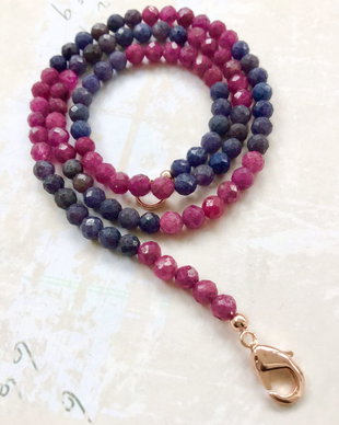 Colier CHOKER mix Rubin & safir