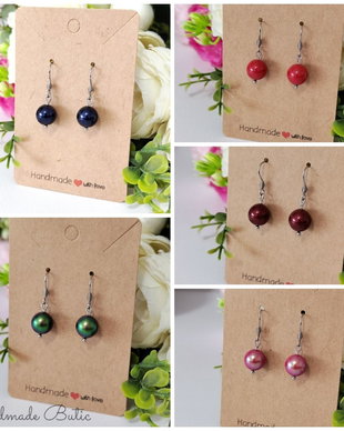 Cercei Handmade Clasici Perle Swarovski Basic otel inoxidabil - colorati