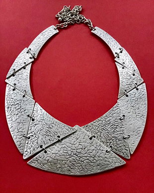 Colier Medieval Zamac argintat