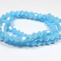 Cristale din sticla, biconice, opace, AB, 4 mm, bleu-A12