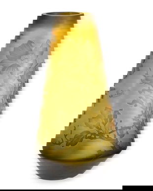 Alcea Rosea-vaza din sticla cameo