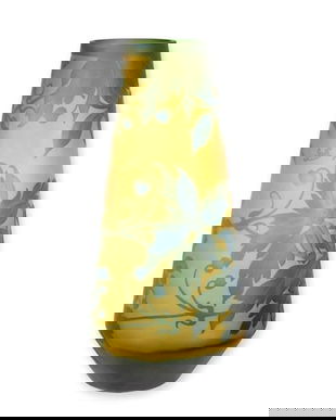 Flori balon-vaza din sticla cameo