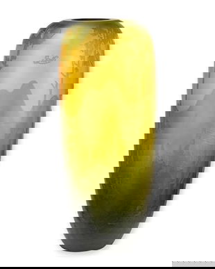 Padure de pini-vaza din sticla cameo