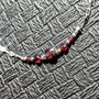 Bratara argint granat lant argint minimalista boho chic trendy - Transport gratuit
