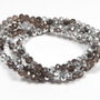 Cristale din sticla, rondelle, semiplacate, 3x2.5 mm, gri fumuriu-M13