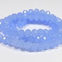Cristale din sticla, rondelle, semiopace, 6x5 mm, albastre-D03