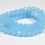 Cristale din sticla, rondelle, semiopace, 6x5 mm, bleu-D04