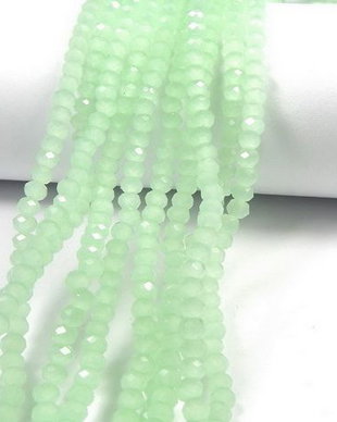 Cristale din sticla, rondelle, semiopace, 6x5 mm, vernil-D01