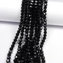 Cristale din sticla, rotunde, 4 mm, negre
