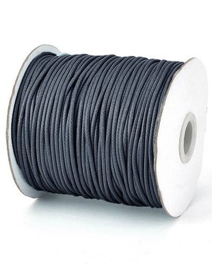 Ata din poliester cerata, 0.5 mm, gri inchis-167