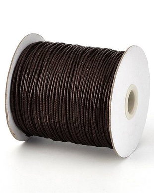 Ata din poliester cerata, 0.5 mm, maro inchis-111