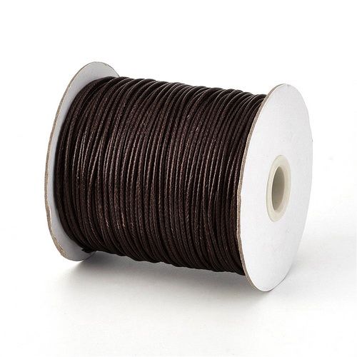 Ata din poliester cerata, 0.5 mm, maro inchis-111