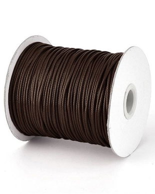 Ata din poliester cerata, 0.5 mm, maro inchis-130