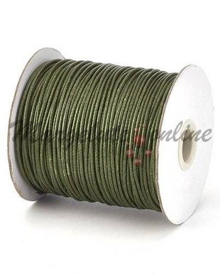Ata din poliester cerata, 0.5 mm, verde olive-110