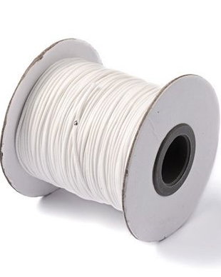 Ata din poliester cerata, 0.8 mm, alba
