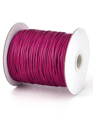 Ata din poliester cerata, 0.8 mm, fuchsia-109