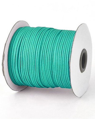 Ata din poliester cerata, 0.8 mm, verde marin-177