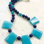 Colier Angelit & lapis lazuli