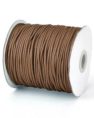 Ata din poliester cerata, 1 mm, maro-136
