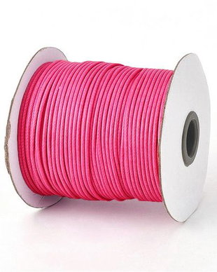 Ata din poliester cerata, 1 mm, roz neon-180