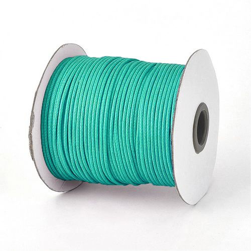 Ata din poliester cerata, 1 mm, verde marin-177