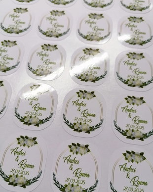 Etichete autoadezive personalizate nunta, botez