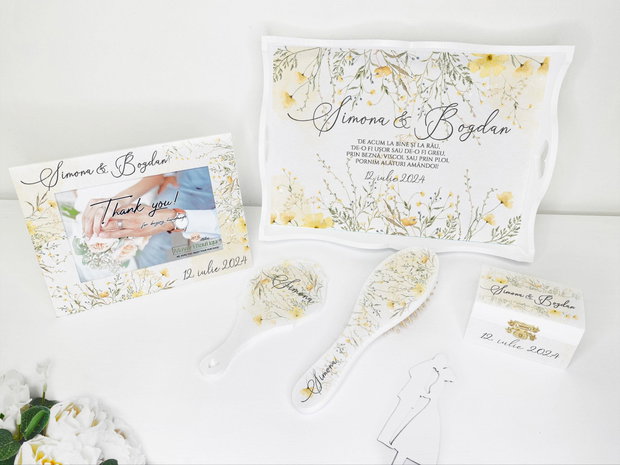 Set gatitul miresei - Wild Yellow Flowers