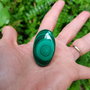 Inel Malachit natural si Argint 925 - IN1365 - Inel verde reglabil, bijuterii malachit, inel statement, cadou romantic, inel pietre semipretioase, inel supradimensionat, cadou sotie, cristale de colectie, cristaloterapie