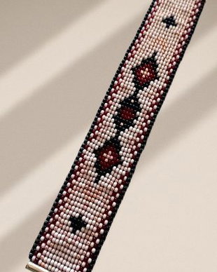 Bratara plata facuta pe loom