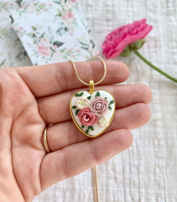 Colier Floral Heart