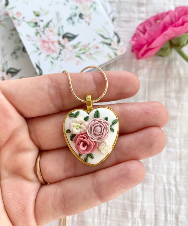 Colier Floral Heart