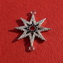 Stea cu zirconii - link din argint .925 rodiat aprox aprox19.5x24 mm (cu anourile)