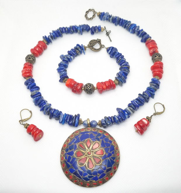 Set lapis, coral