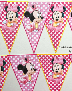 Ghirlanda decorativa Minnie mouse roz