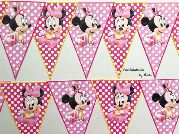 Ghirlanda decorativa Minnie mouse roz