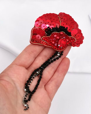 Broșă Mac - Lovely Poppy