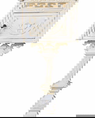 Cutie postala din fonta alba