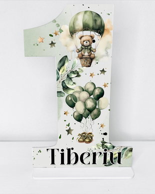 Cifra 1 Personalizata - Teddy Boy