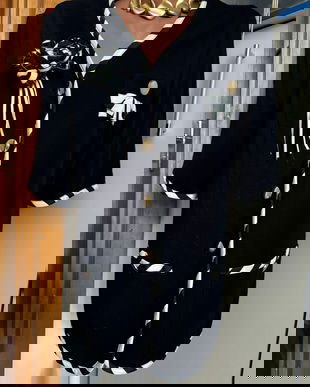 SACOU ELEGANT JERSE VÂSCOZA MÂNECĂ SCURTĂ MĂRIME 40