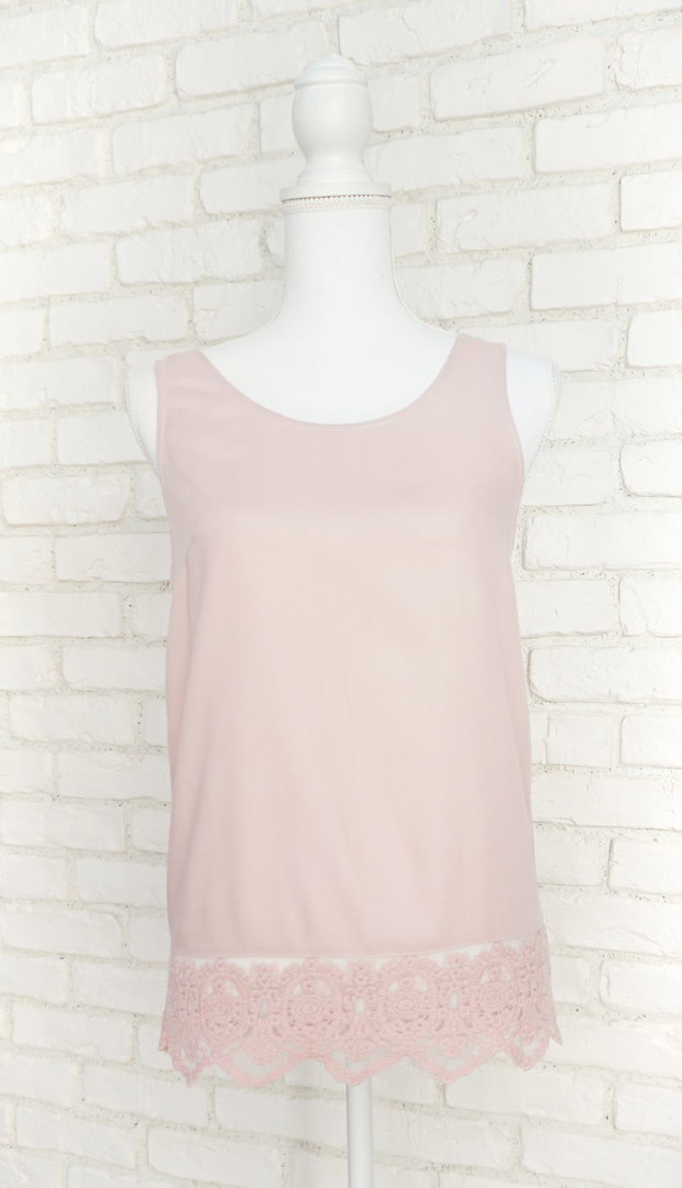 Bluza Roz Prafuit cu Dantela (masura S in stoc)