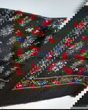 batic cu flori diverse culori