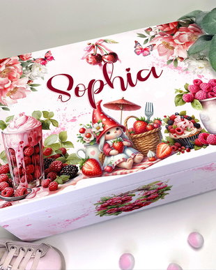 Cutie amintiri din lemn personalizata - Sweet Berries